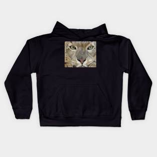 Snow leopard realistic Kids Hoodie